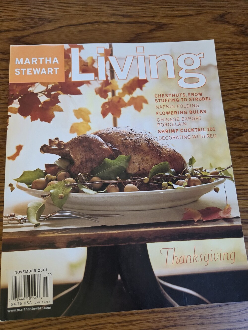 Martha Stewart Living Magazine, November 2001
